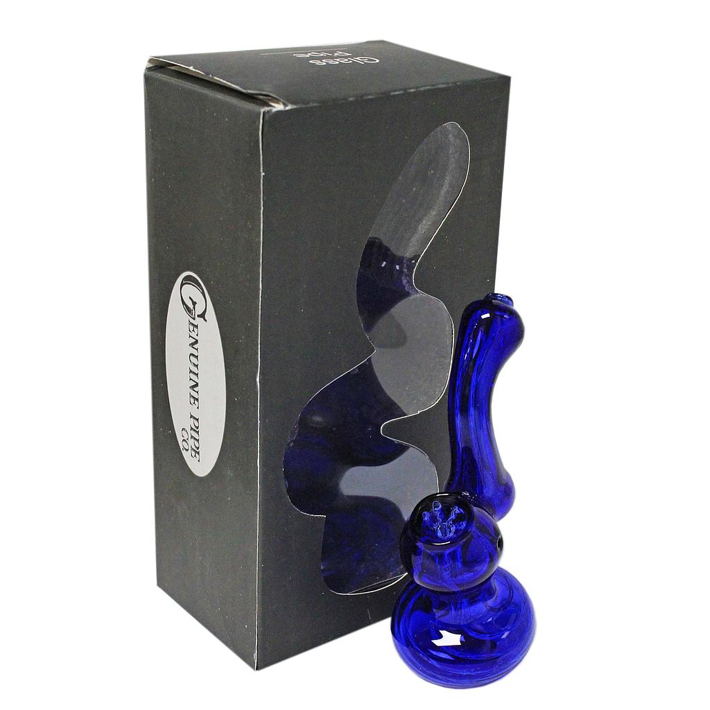 Glass Bubbler Genuine Pipe Co 5" Stand Up Blue - High Moon Haven
