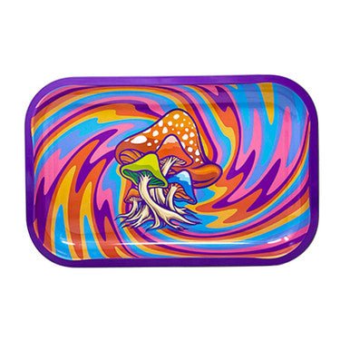 Mushroom Rainbow Swirl Rolling Tray - High Moon Haven