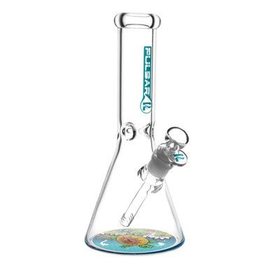 Pulsar 10" 5mm Psychedelic Beaker w/ Ice Pinch - Turtle - High Moon Haven