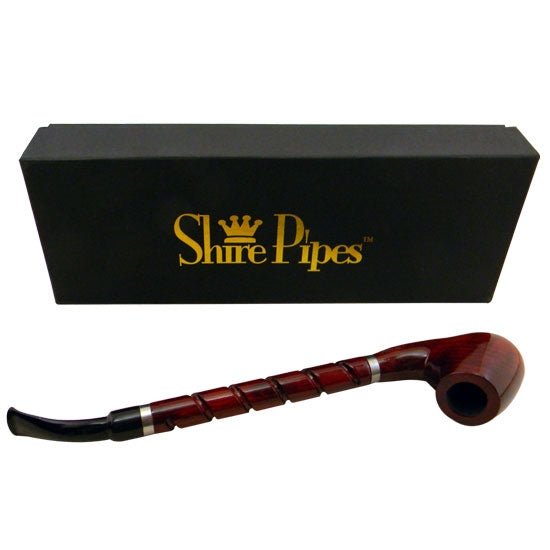 10.5" Bent Brandy Pipe with Long Spiral Shank by Shire Pipe - High Moon Haven