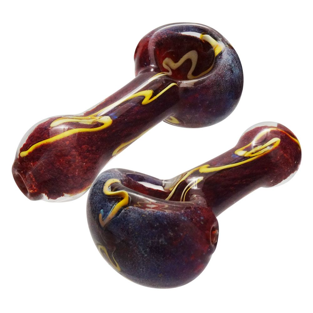 3" Purple Frit Peanut Pipe - High Moon Haven