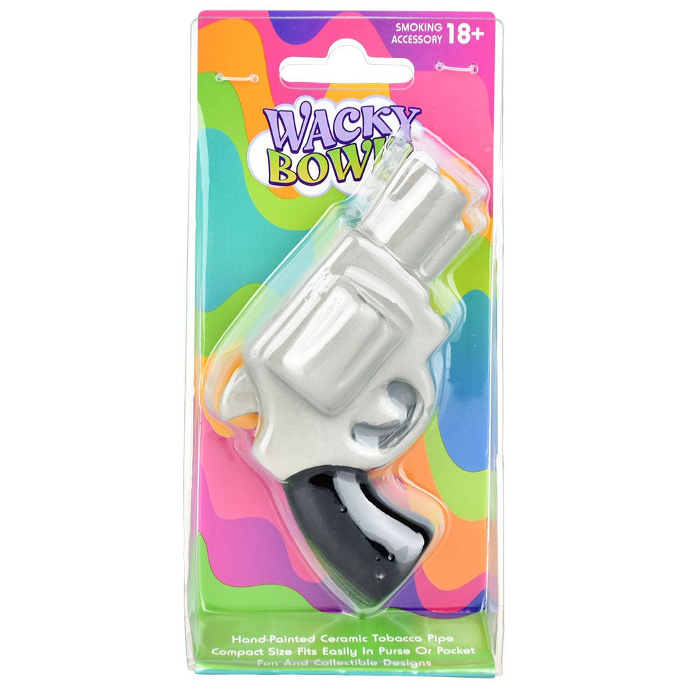 Ceramic Pipe Wacky Bowlz Handgun 4.5" - High Moon Haven