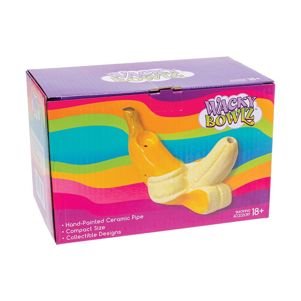 Ceramic Pipe Wacky Bowlz Peeled Banana 5.5" - High Moon Haven