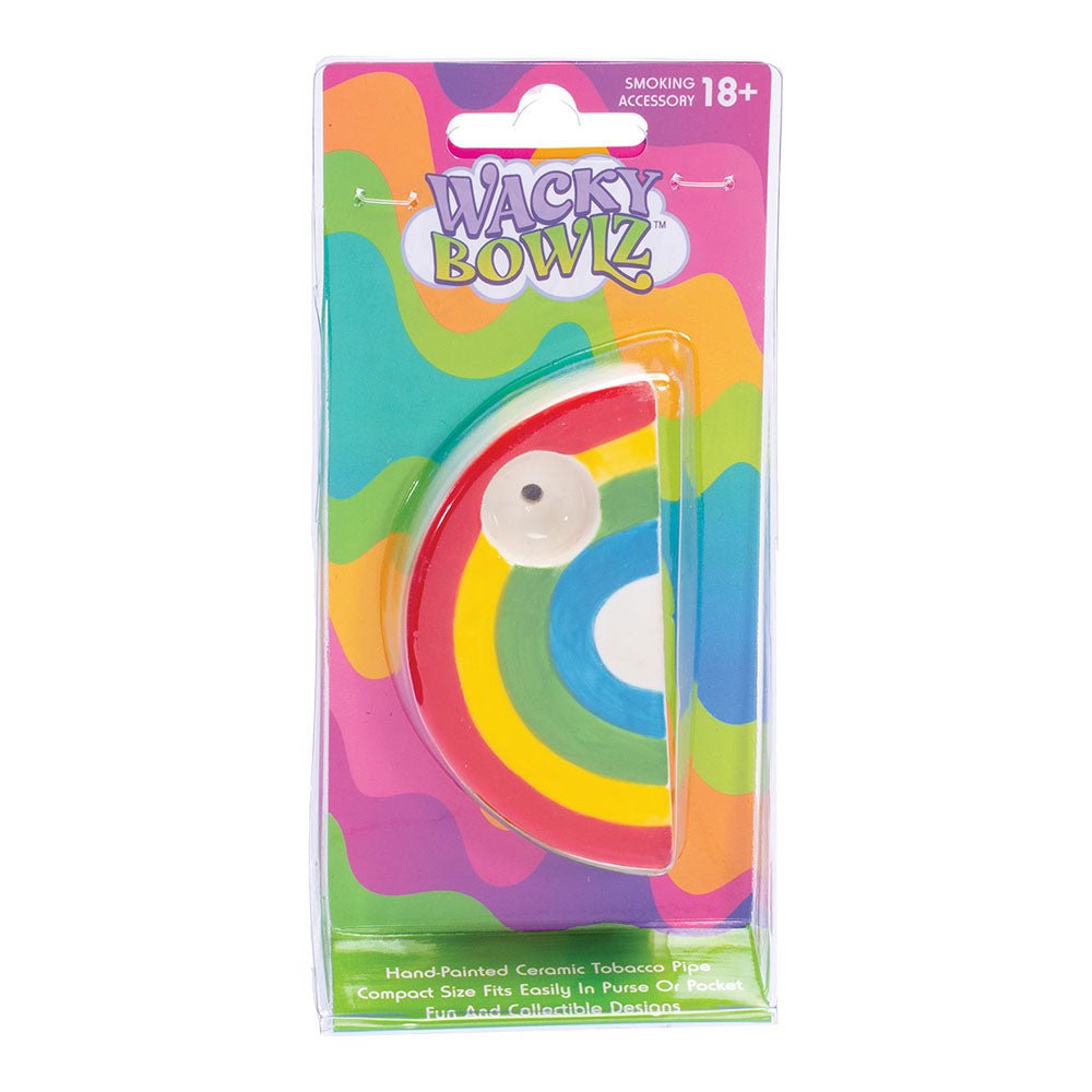 Ceramic Pipe Wacky Bowlz Rainbow 3.5" - High Moon Haven