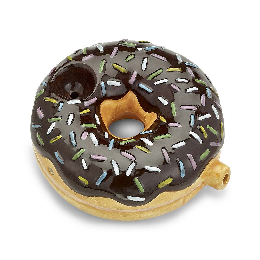 Ceramic Roast and Toast Chocolate Donut Pipe - High Moon Haven