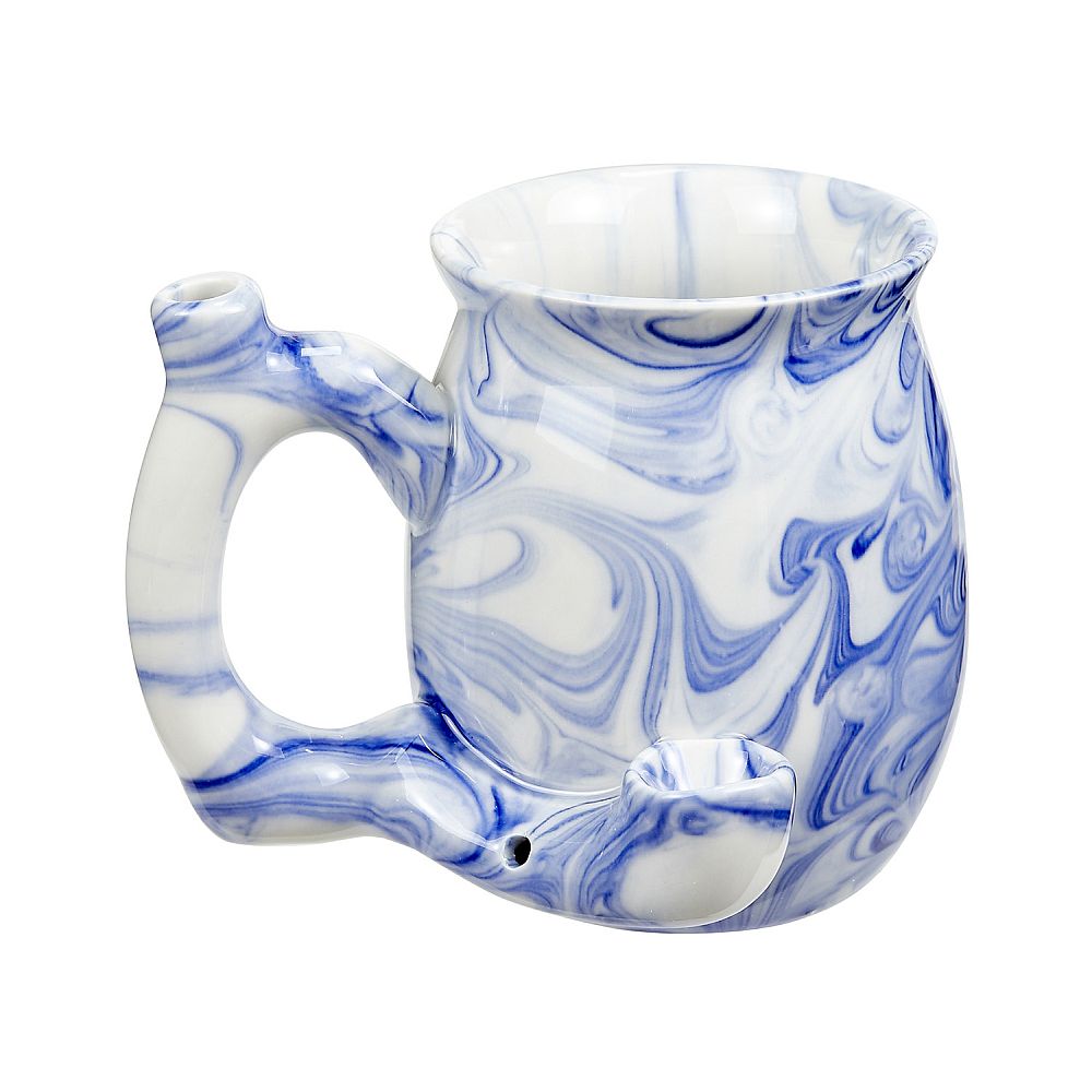 Ceramic Roast and Toast Mug Pipe Marble Blue - High Moon Haven