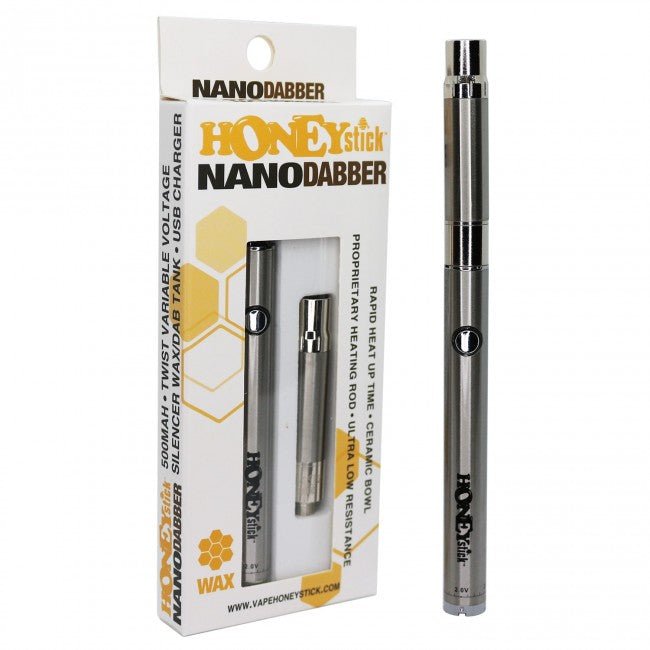 Concentrate Vaporizer - HoneyStick - NANO Dabber - 510 Twist Battery w/ Wax Cartridge/Tank - High Moon Haven