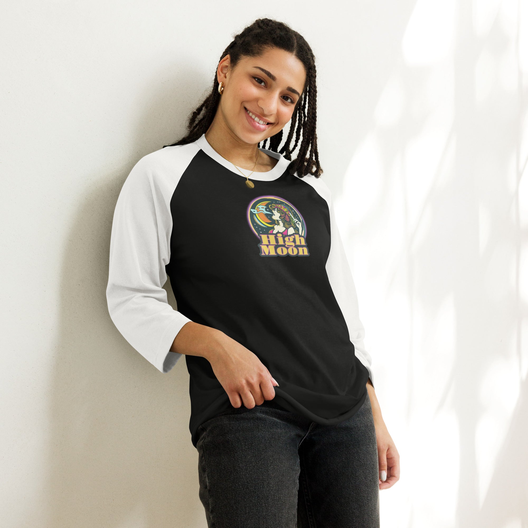 High Moon Magazine 3/4 Sleeve Baseball Shirt - High Moon Haven