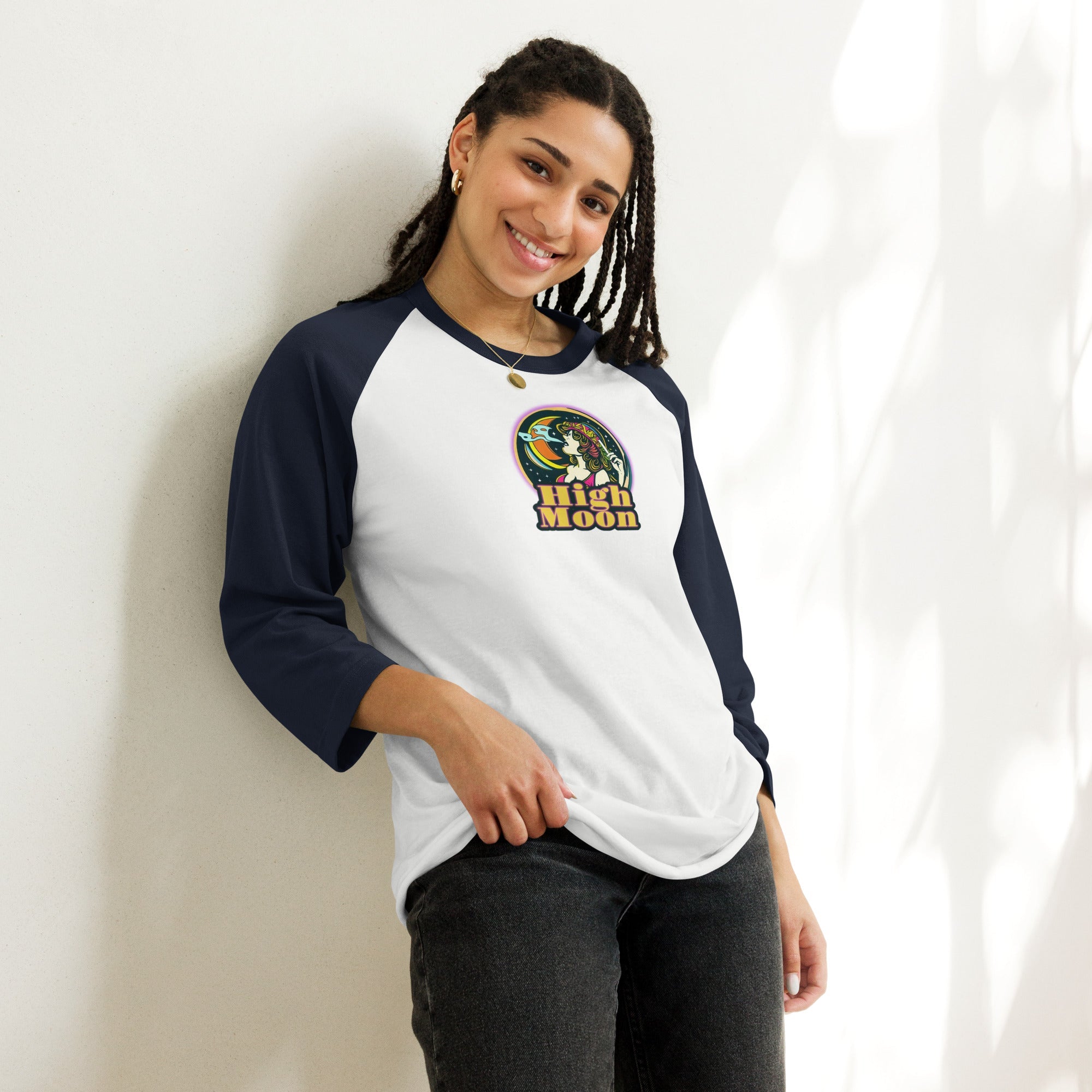 High Moon Magazine 3/4 Sleeve Baseball Shirt - High Moon Haven