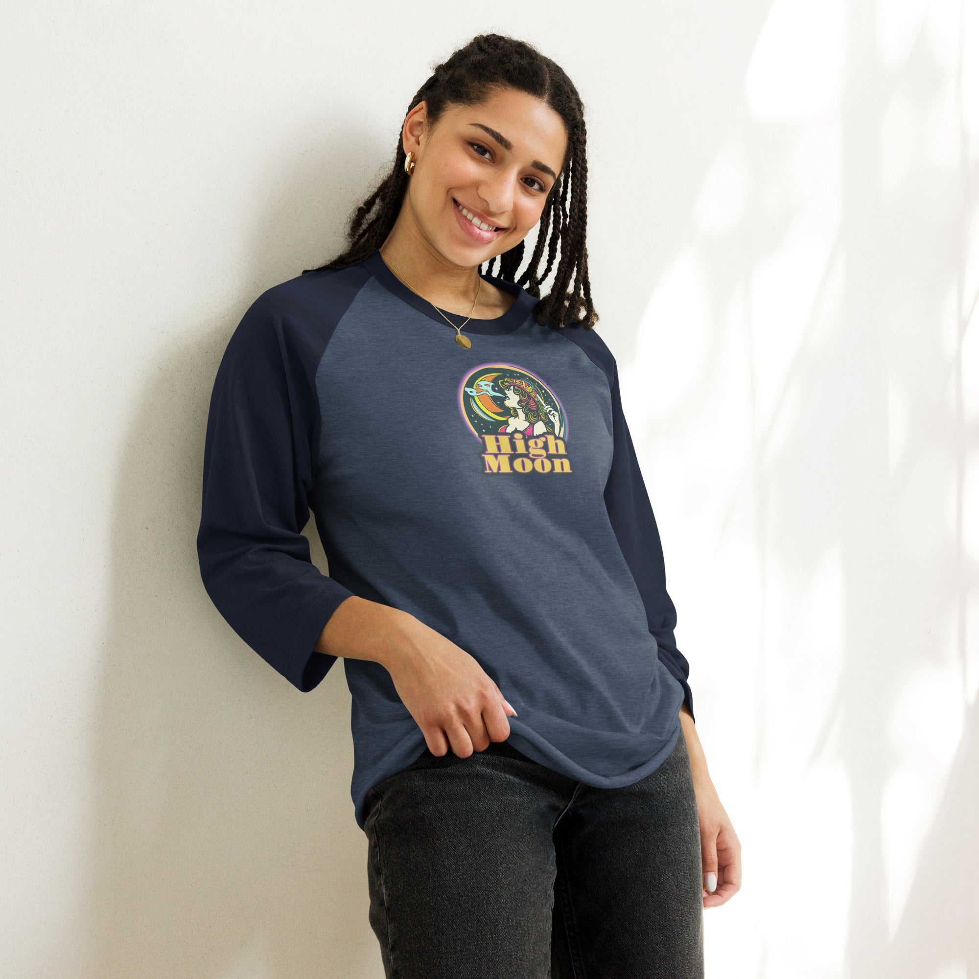 High Moon Magazine 3/4 Sleeve Baseball Shirt - High Moon Haven