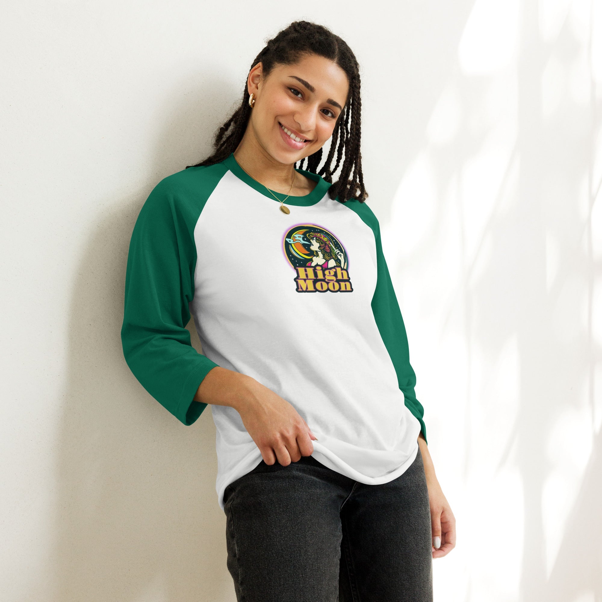 High Moon Magazine 3/4 Sleeve Baseball Shirt - High Moon Haven