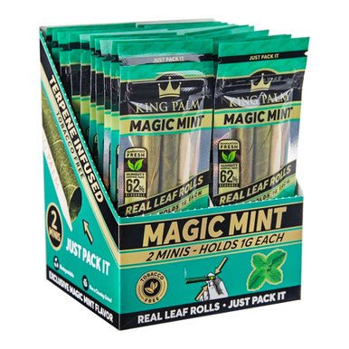 King Palm Mini Pre - Roll Pouch Display - Magic Mint - High Moon Haven