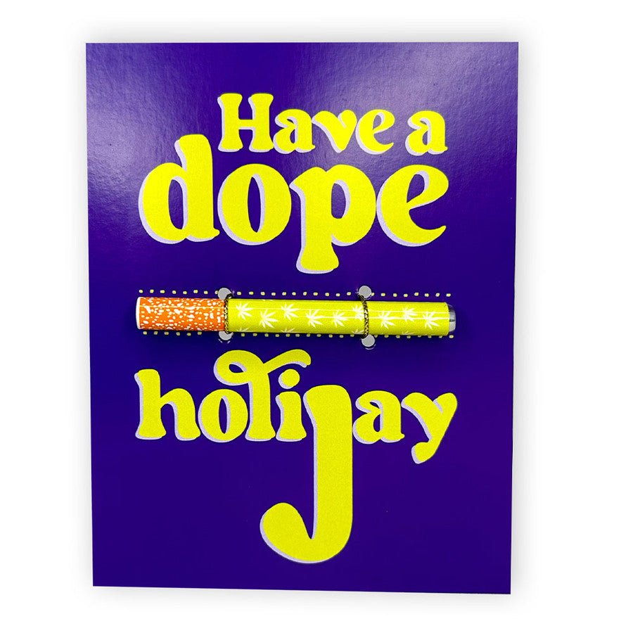 KUSHKARDS ONE - HITTER GREETING CARD - HOLIDAY EDITION - HAVE A DOPE HOLIJAY - High Moon Haven