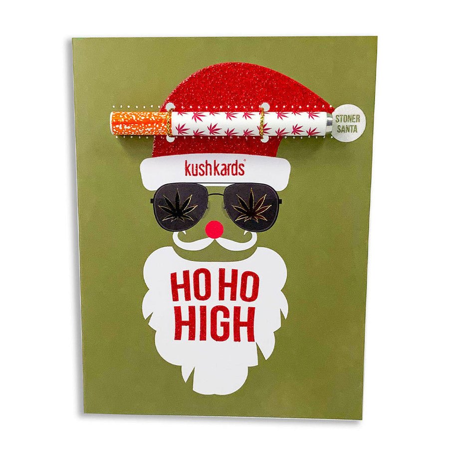 KUSHKARDS ONE - HITTER GREETING CARD - HOLIDAY EDITION - HO HO HIGH - High Moon Haven