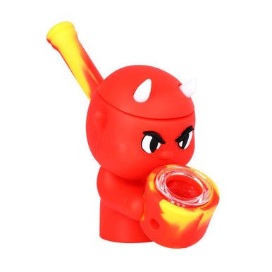 Little Devil Secret Stash Silicone Hand Pipe - 4" - High Moon Haven