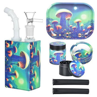 Pulsar Design Series Juicebox Water Pipe Smoker's Travel Kit - Planet Fungi - High Moon Haven