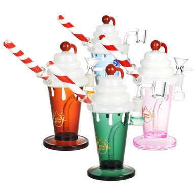 Pulsar Diner Shake 3 - in - 1 Dab Rig - 7.25"/14mm F/Colors Vary - High Moon Haven