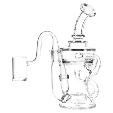 Pulsar Enchanted Double Chamber Recycler Rig - 7" - 14mm F - Clear - High Moon Haven