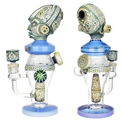 Pulsar Hieroglyph Series High Priestess Water Pipe - 11" - 14mm F/Colors Vary - High Moon Haven