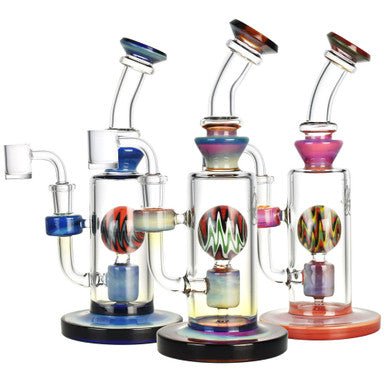 Pulsar Jupiter Atmosphere Dab Rig - 9.5" - 14mm F - Colors Vary - High Moon Haven