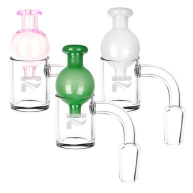 Pulsar Quartz Banger & Ball Carb Cap Set - Assorted Colours - 90 Degree - High Moon Haven