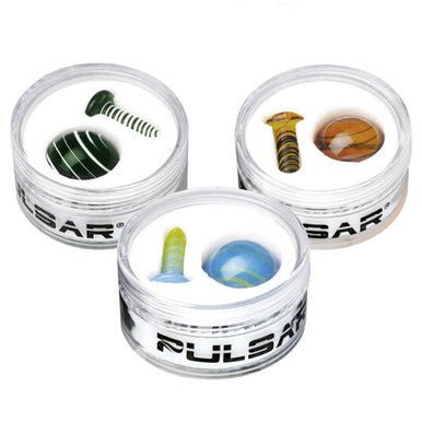 Pulsar Terp Slurper Screw & Marble 2 - Piece Set - Assorted Colours - High Moon Haven