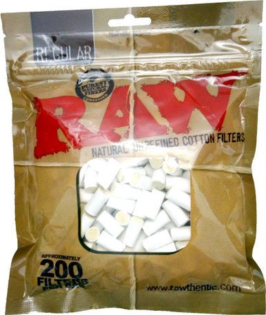 Raw 100% Cotton Filter Tips Bag of 200 - High Moon Haven