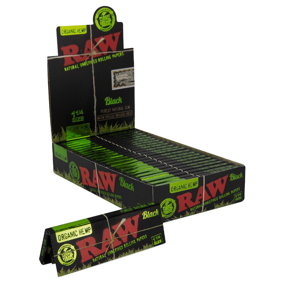 RAW BLACK ORGANIC UNREFINED ARTISAN PAPERS 1 1/4 - High Moon Haven