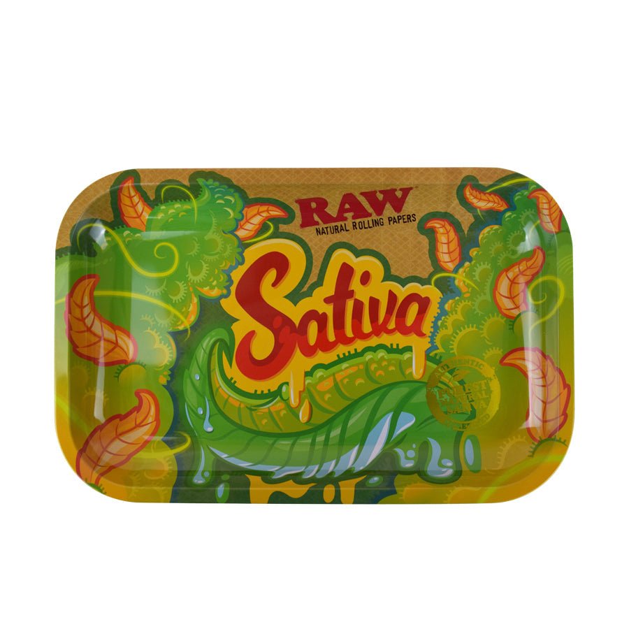 Raw Sativa Rolling Tray Small 11" x 7" x 0.8" - High Moon Haven