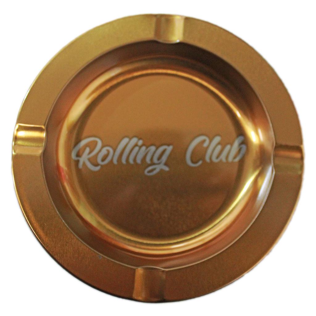 Rolling Club Metal Ashtray - Small - Gold - High Moon Haven