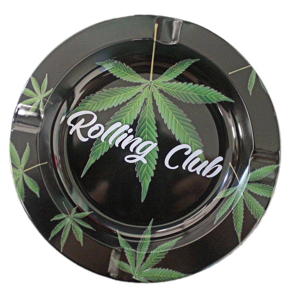 Rolling Club Metal Ashtray - Small - Leaves - High Moon Haven