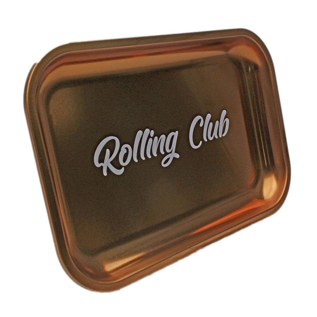 Rolling Club Metal Rolling Tray - Medium - Gold - High Moon Haven