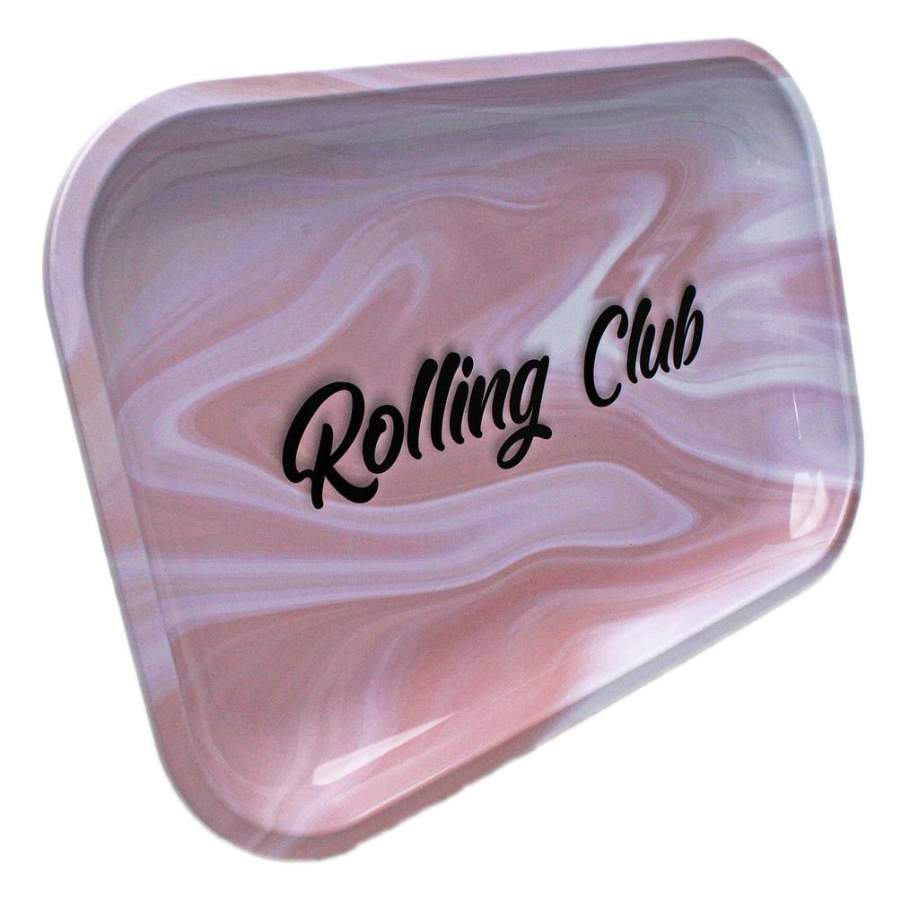 Rolling Club Metal Rolling Tray - Medium - Pink - High Moon Haven