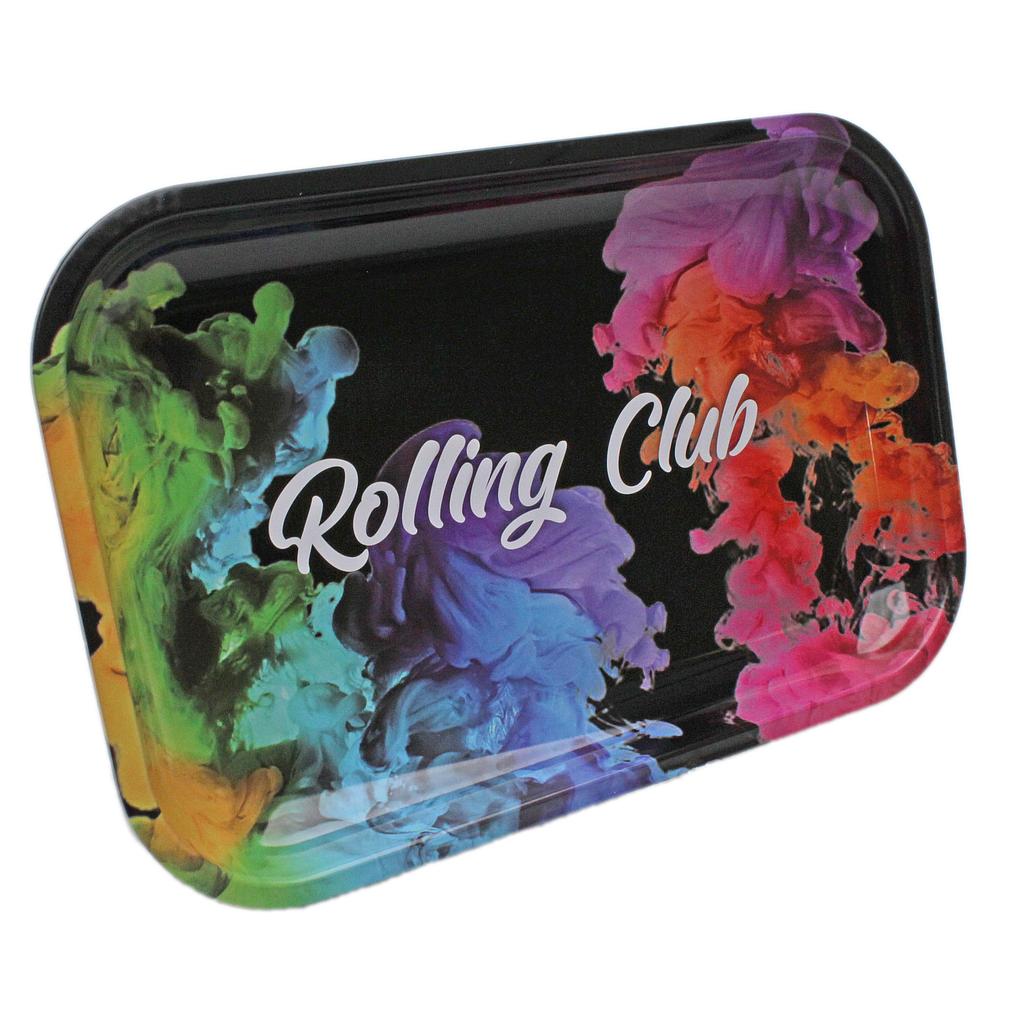 Rolling Club Metal Rolling Tray - Medium - Rainbow Fumes - High Moon Haven