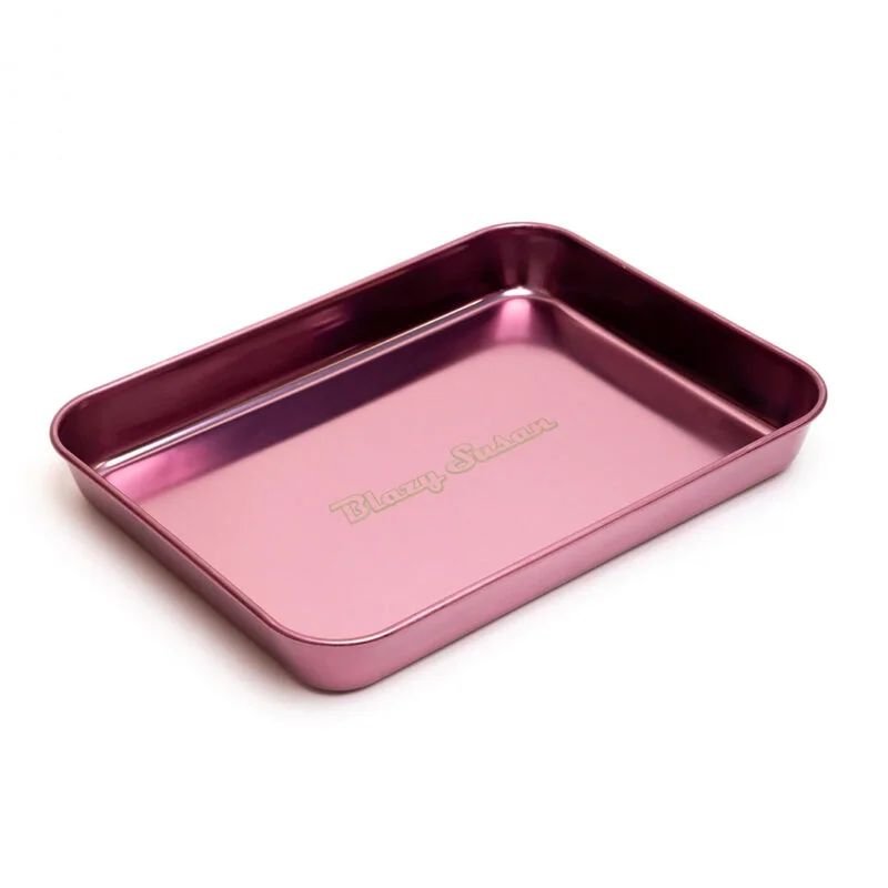 Rolling Tray Blazy Susan Steel Purple - High Moon Haven