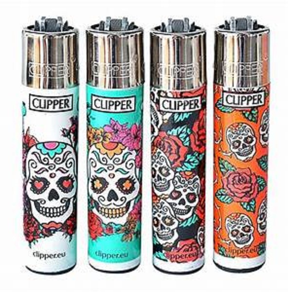 RTL - Clipper Round Mexican Skull Collection Lighters - High Moon Haven