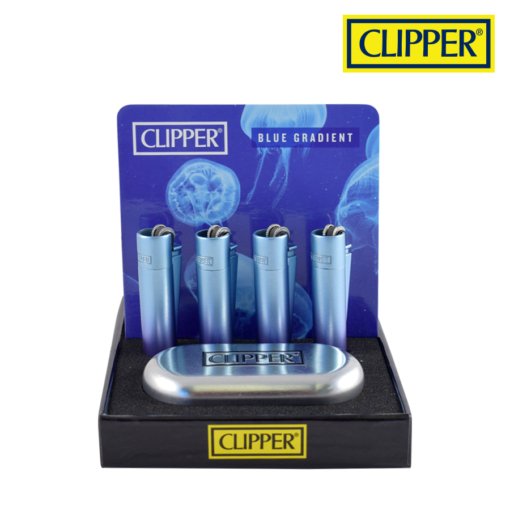 RTL - Clipper Round Micro Metal Gradient Blue Design - High Moon Haven