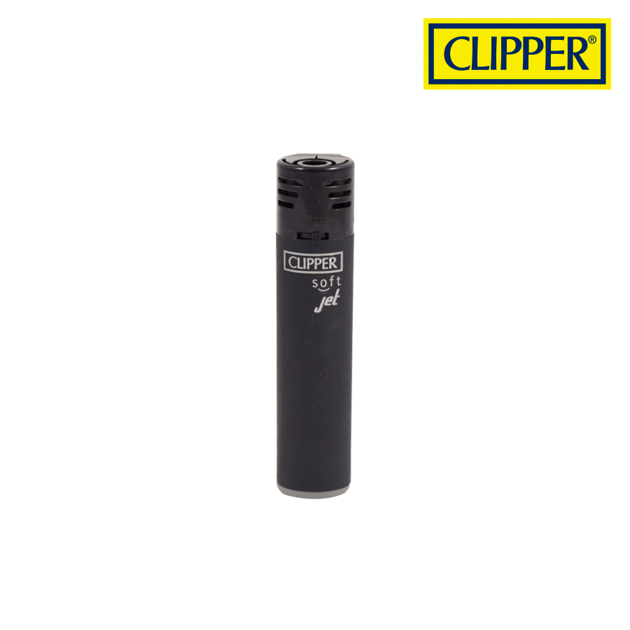 RTL - Clipper Round Plastic Jet Flame soft black lighter - High Moon Haven