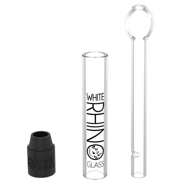 RTL - Glass Blunt White Rhino Slider - High Moon Haven