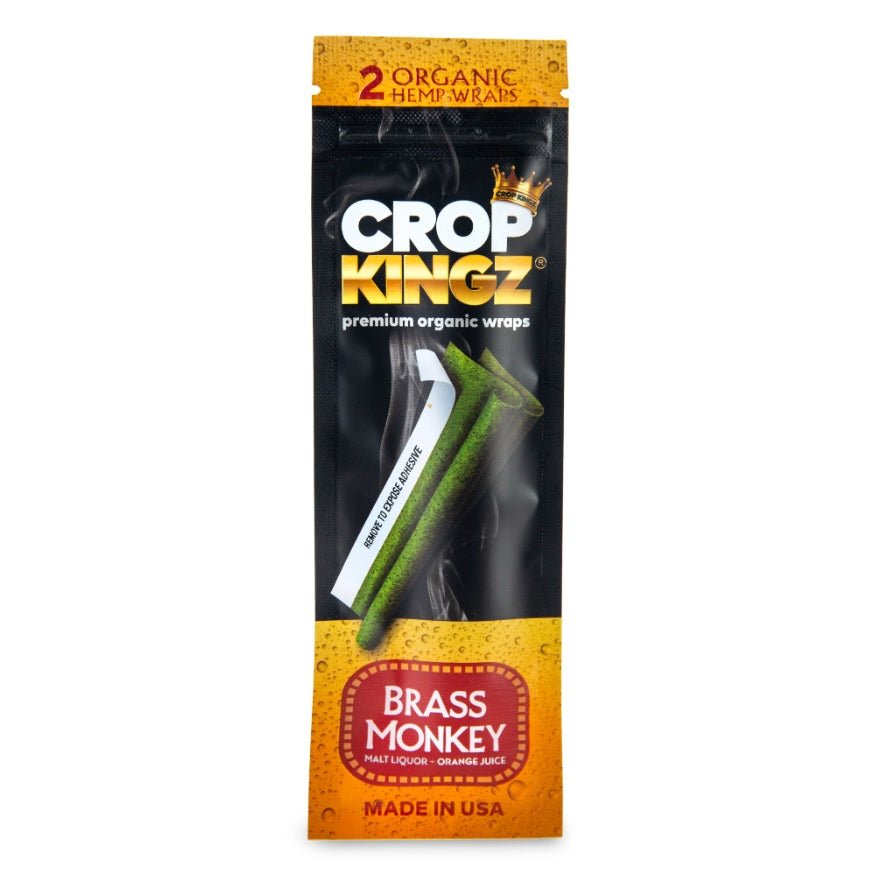 RTL - Hemp Wraps Crop Kingz 2pk Brass Monkey self Sealing - High Moon Haven