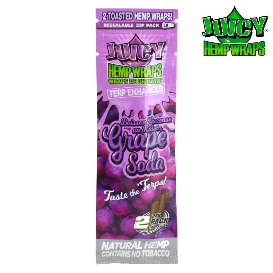 RTL - Hemp Wraps Terp Enhanced Juicy Jay Grape Soda - High Moon Haven