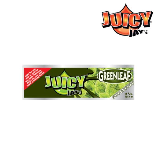 RTL - Juicy Jay Super Fine 1 1/4 Green Leaf Rolling Papers - High Moon Haven