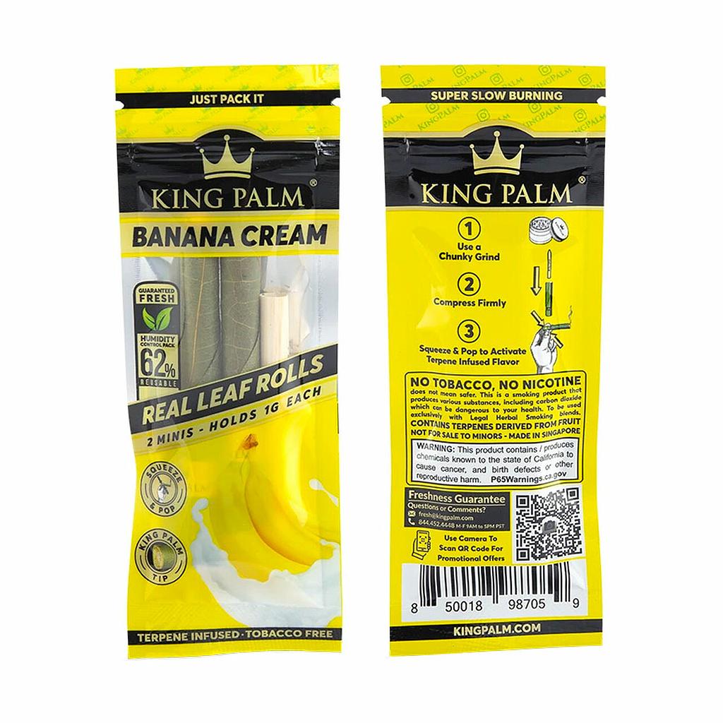 RTL - King Palm Mini Pre - Roll Pouch - Banana Cream - 2 Per Pack - High Moon Haven