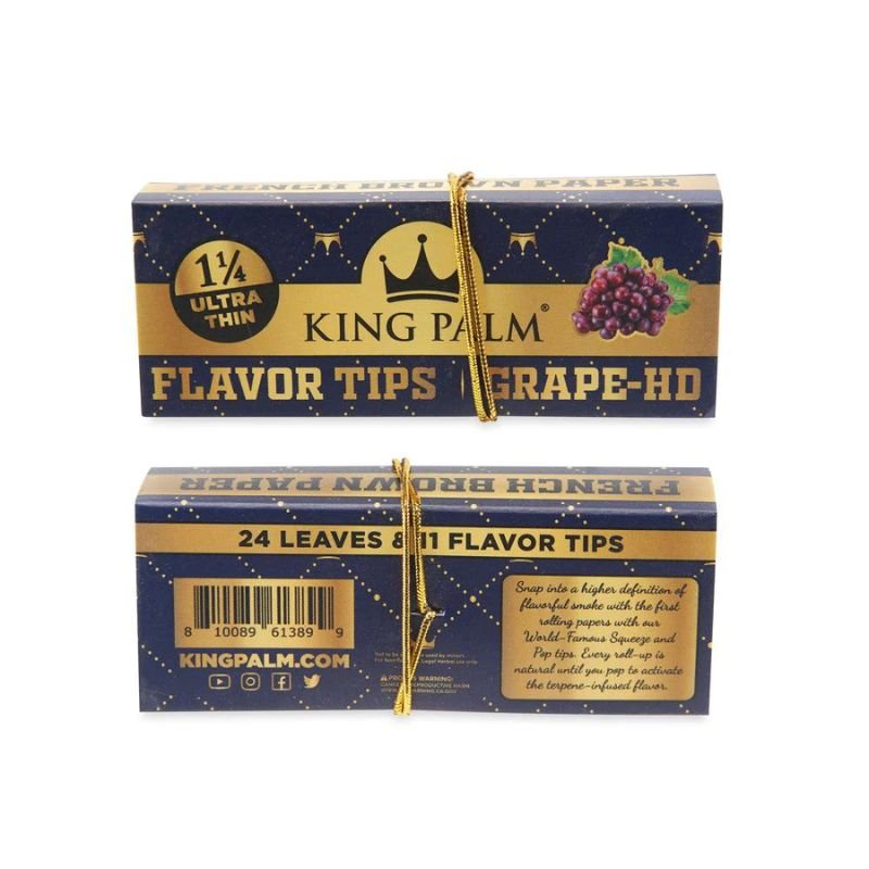 RTL - Papers King Palm 1.25 French Brown with Flavored Tips Grape HD - High Moon Haven