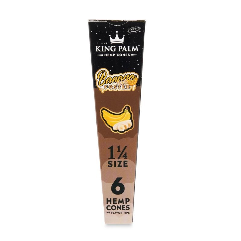 RTL - Pre Rolled Cones King Palm Hemp 1.25 Banana Foster 6 Per Pack - High Moon Haven