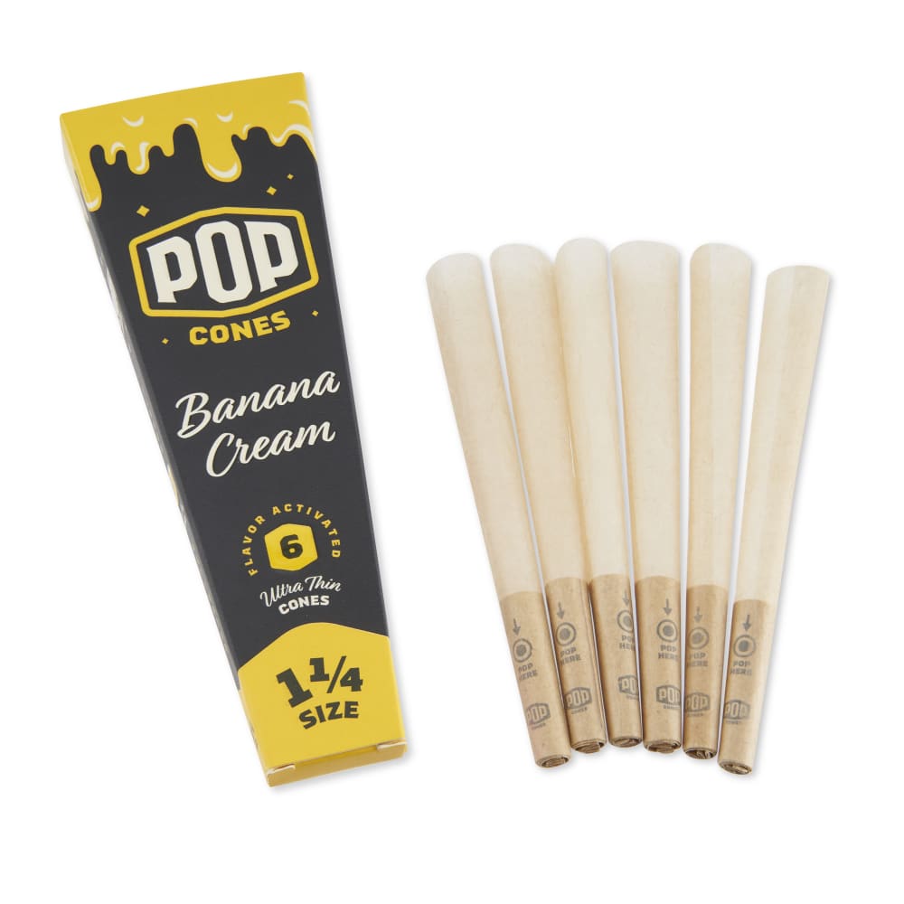 RTL - Pre - Rolled Cones Pop 1.25 6pk Banana Cream Flavor Tip - High Moon Haven