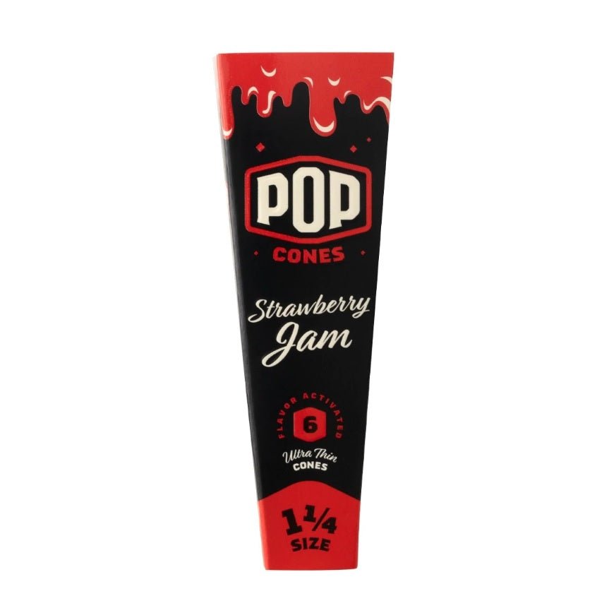 RTL - Pre - Rolled Cones Pop 1.25 6pk Strawberry Jam Flavor Tip - High Moon Haven