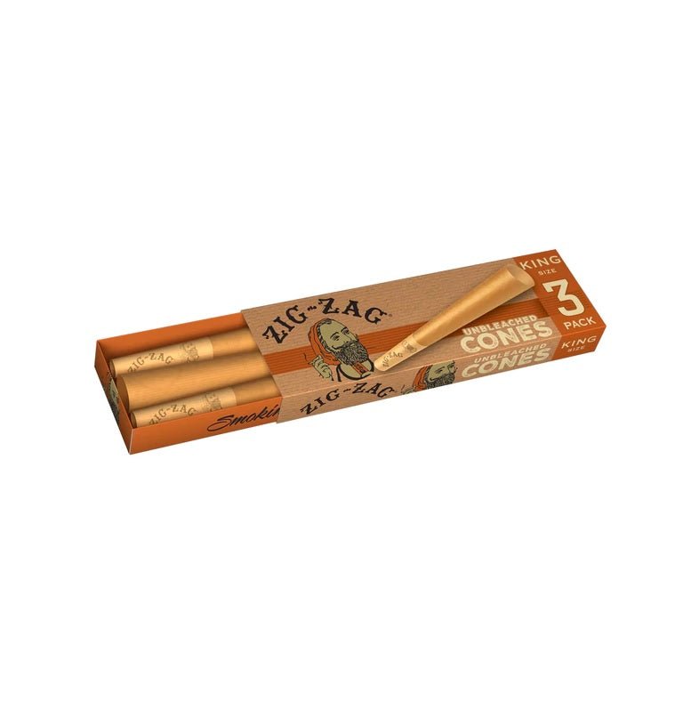 RTL - Pre Rolled Cones Zig Zag Unbleached King Size Rolling Papers - High Moon Haven