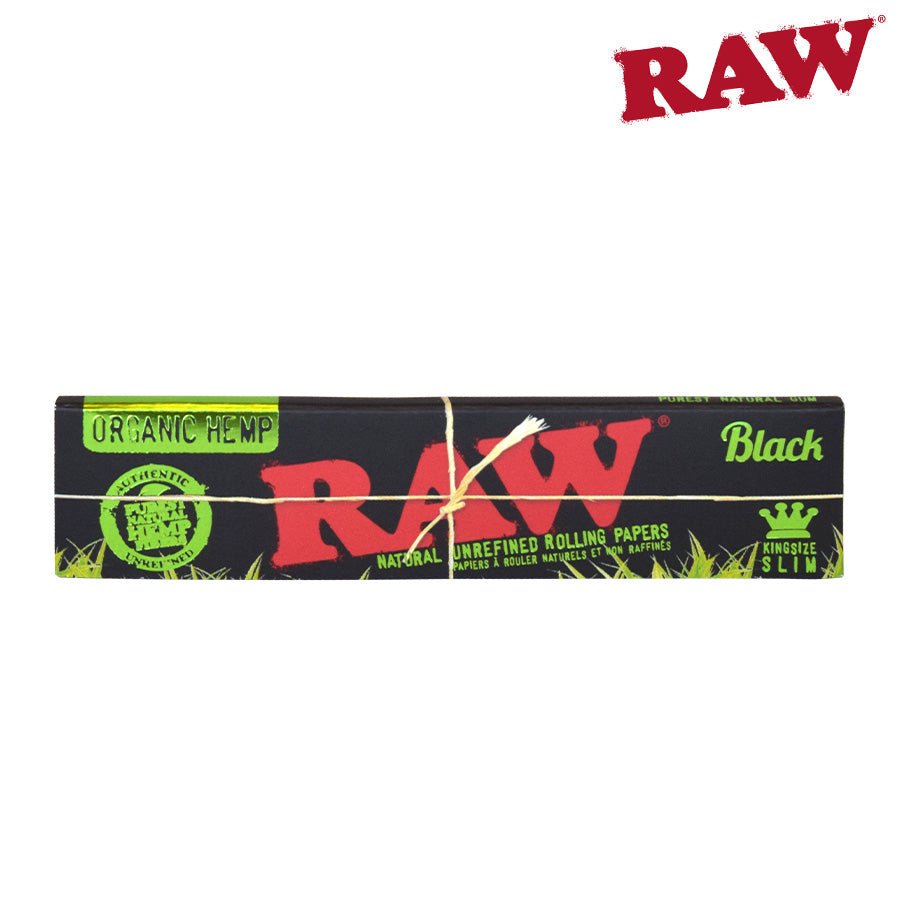 RTL - Raw Black Organic King Size Slim Rolling Papers - High Moon Haven