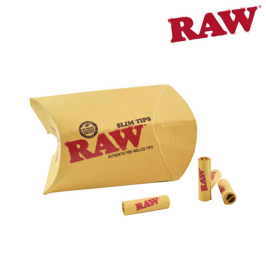 RTL - Raw Slim Pre - Rolled Unbleached Tips (21 PCS) - High Moon Haven